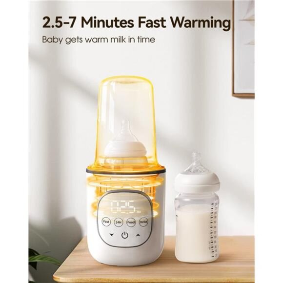 Bottle Warmer, Fast Baby Bottle Warmer for Breastmilk and Formula, with Timer - Picture 10 of 14